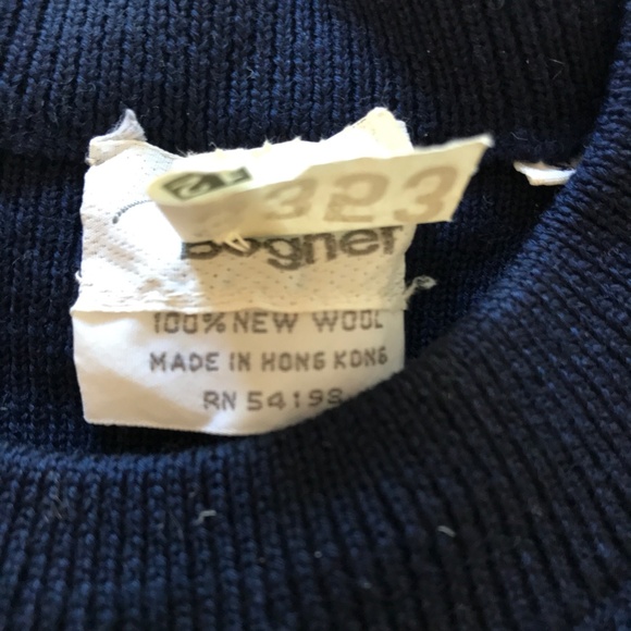 BOGNER NAVY ALPINE WOOL CREWNECK SKI SWEATER Size Small - Picture 3 of 16